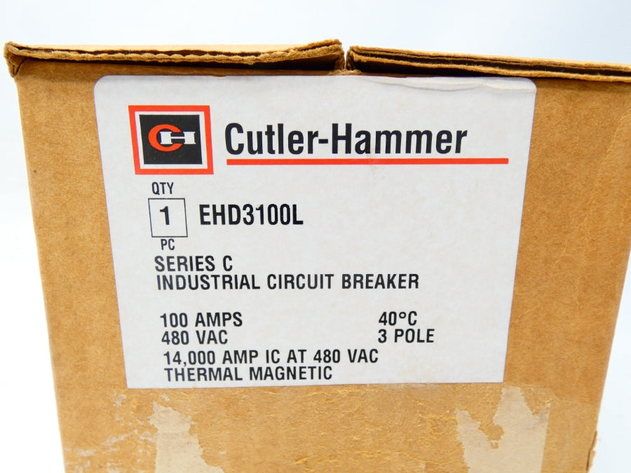 CUTLER HAMMER EHD3100L 6638C94G96 SER. C 480VAC 100A NSMP
