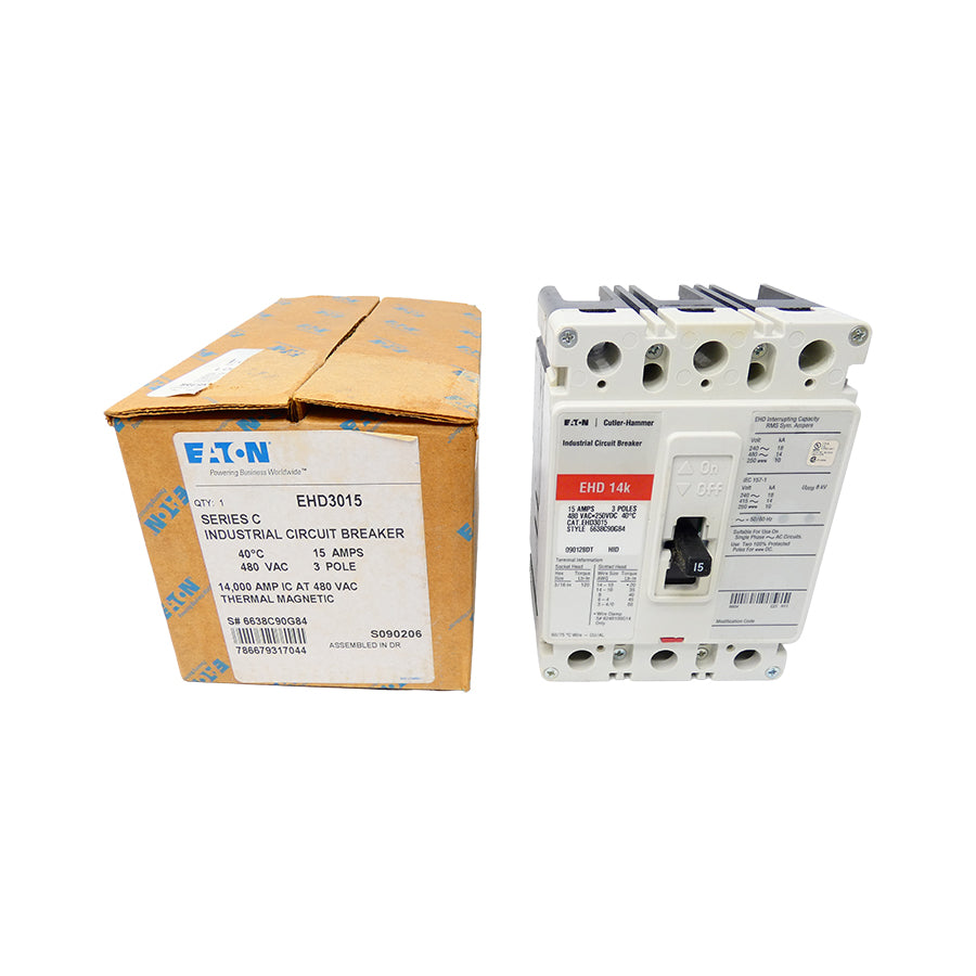 EATON EHD3015 6638C90G84 SER. C 480VAC 15A NSMP