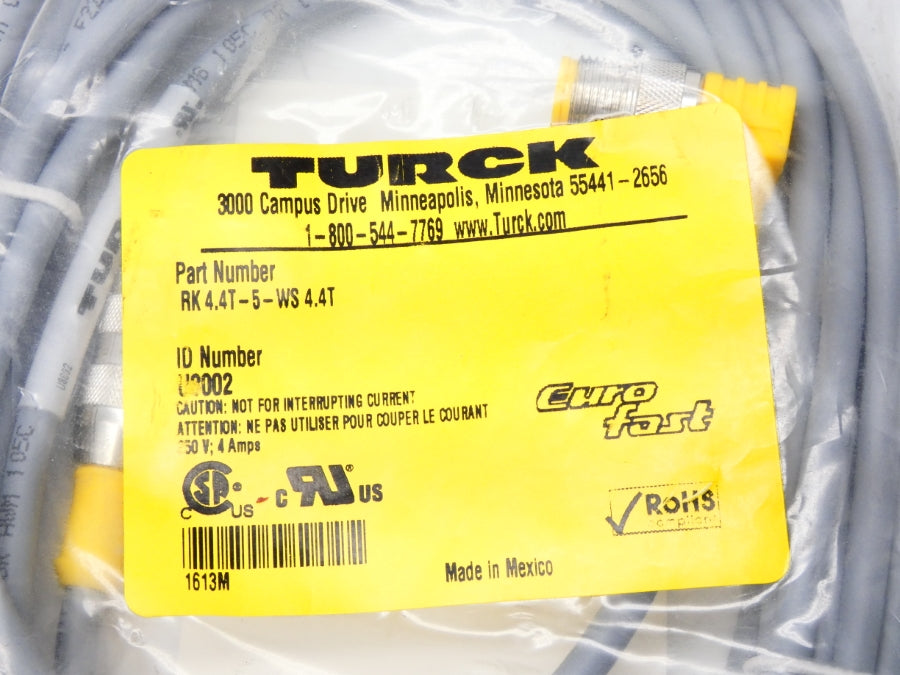 TURCK RK4.4T-5-WS4.4T U8002 250V 4A NSMP