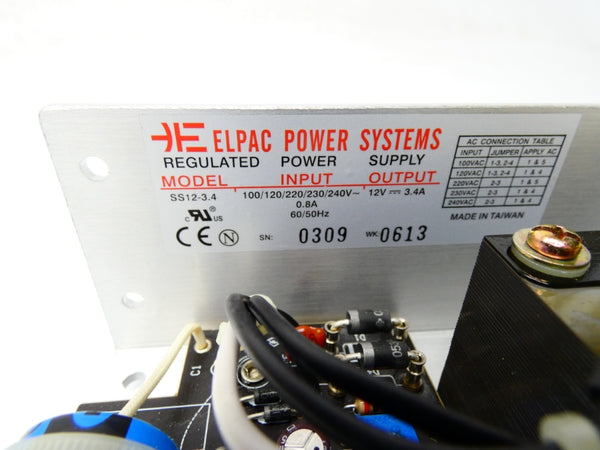 ELPAC POWER SYSTEMS SS12-3.4 100/240V 0.8A NSMP