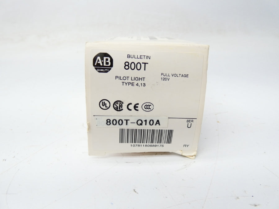 ALLEN BRADLEY 800T-Q10A SER. U 120V (WH) NSMP