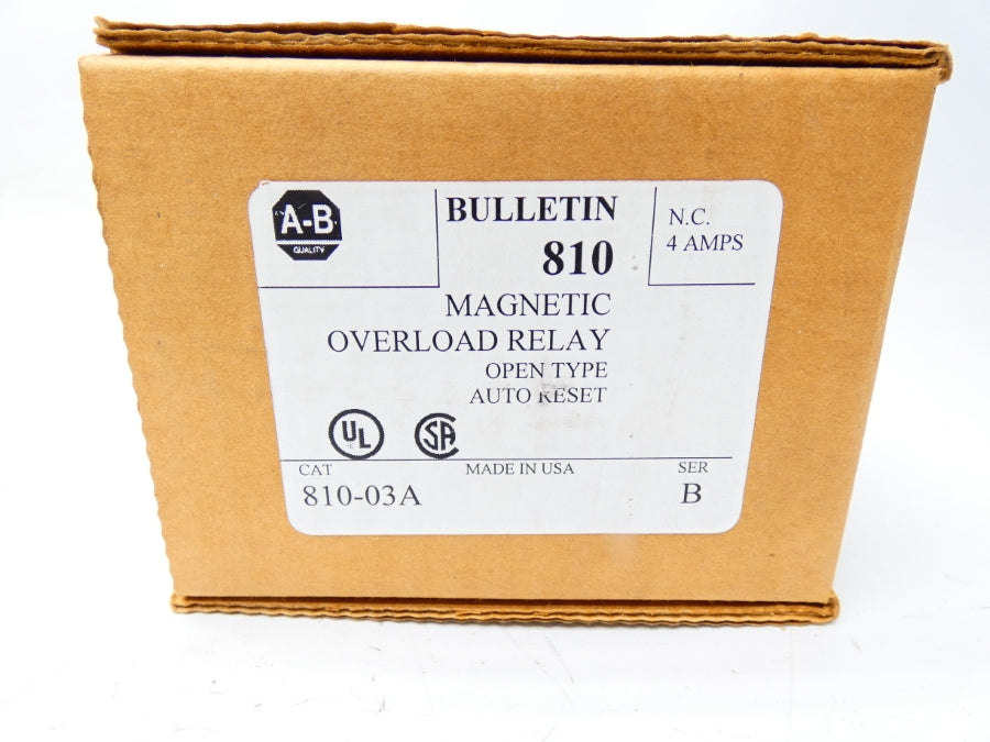 ALLEN BRADLEY 810-A03A SER. B 6.1VAC 4A (BR/WH) NSMP