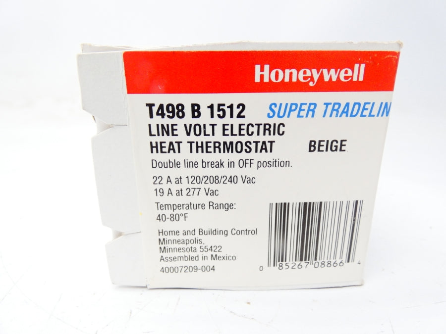 HONEYWELL T498B1512 120/240VAC 22A 40-80F NSMP