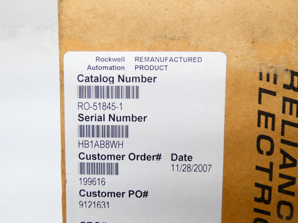 RELIANCE ELECTRIC RO-51845-1 REMAN