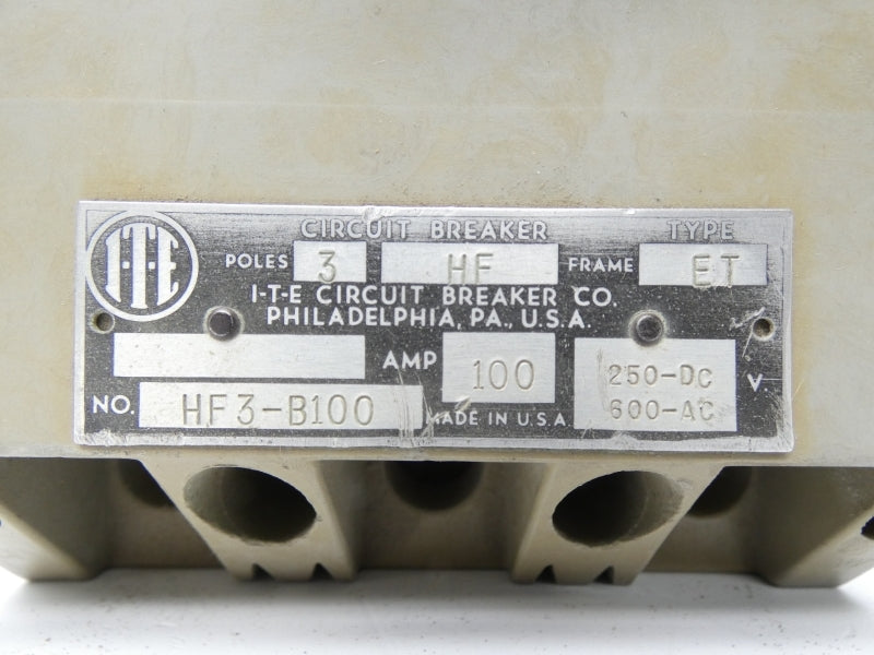 ITE HF3-B100 600VAC 100A UNMP