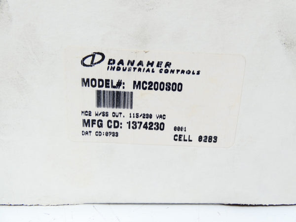 DANANER MC200S00 115/230VAC NSMP