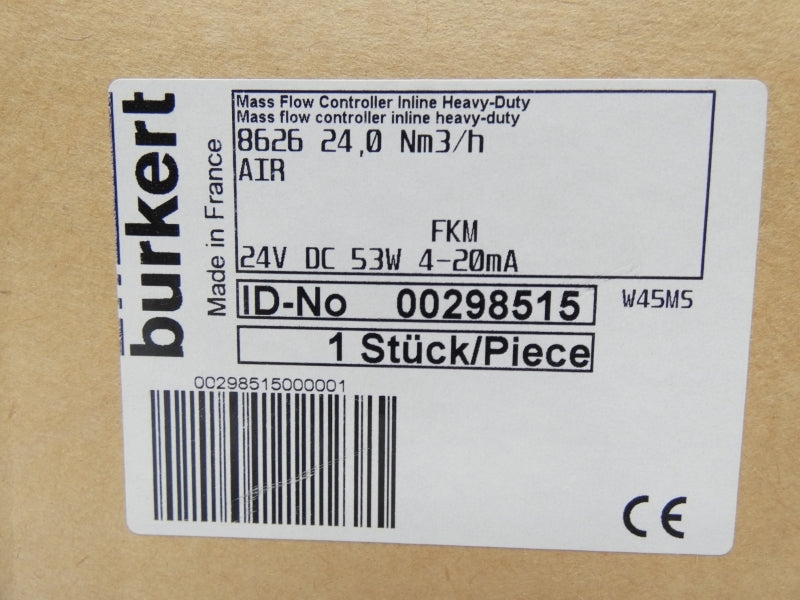 BURKERT 8626 00298515 24VDC NSMP
