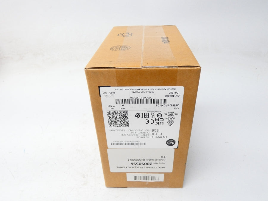 ALLEN BRADLEY 25B-D4P0N104 SER. A F/W 7.001 323-528V 4A DATE: 2024 NSFS