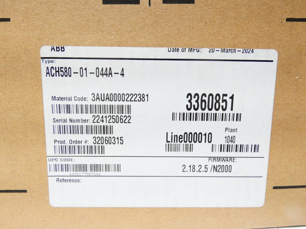 ABB ACH580-01-044A-4 F/W 2.18.2.5/N2000 NSFS