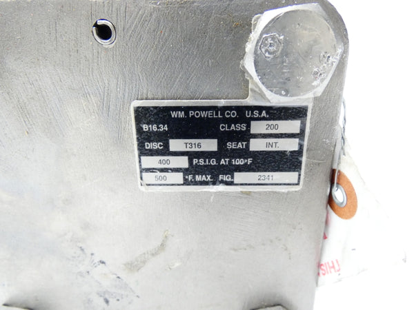 WM POWELL B16.34 T316 200 2" NSNP