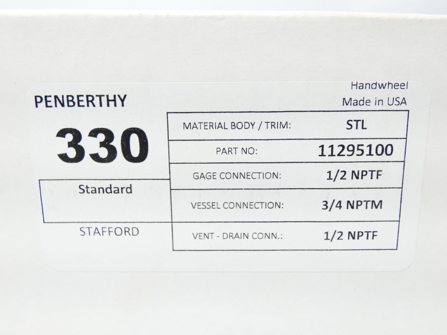 PENBERTHY 11295100 330CCXEAXCYXCACAGSSXXXXX (PKG OF 2) NSMP