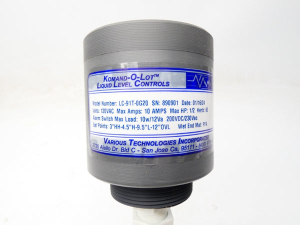 KOMAND-O-LOT LC-91T-0G20 120VAC 10A NSNP