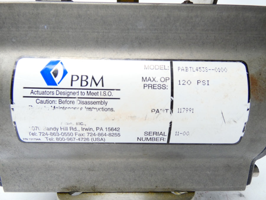 PBM PABTL453S-0100 120PSI UNMP
