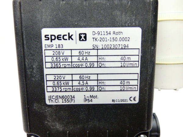 SPECK D-91154 TK-201-150.0002 220V 4.5A NSNP