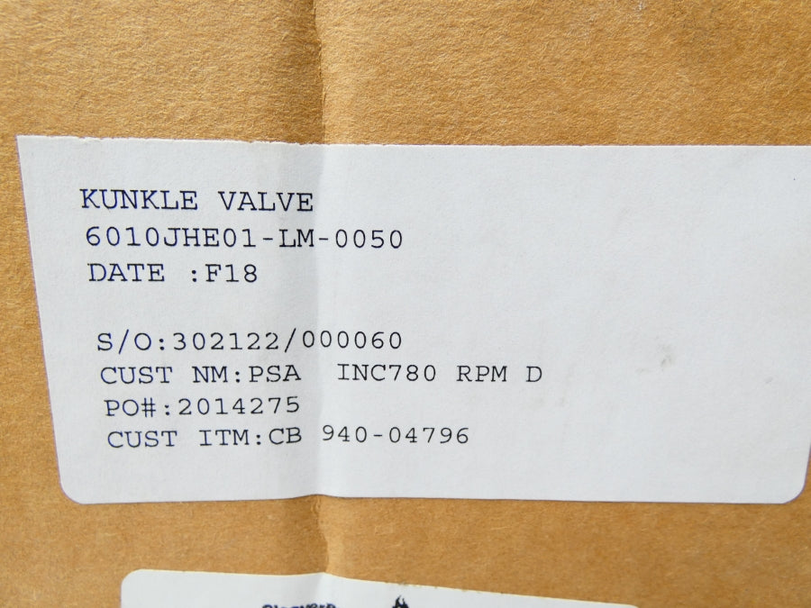 KUNKLE 6010JHE01-LM-0050 50PSI 2" NSMP