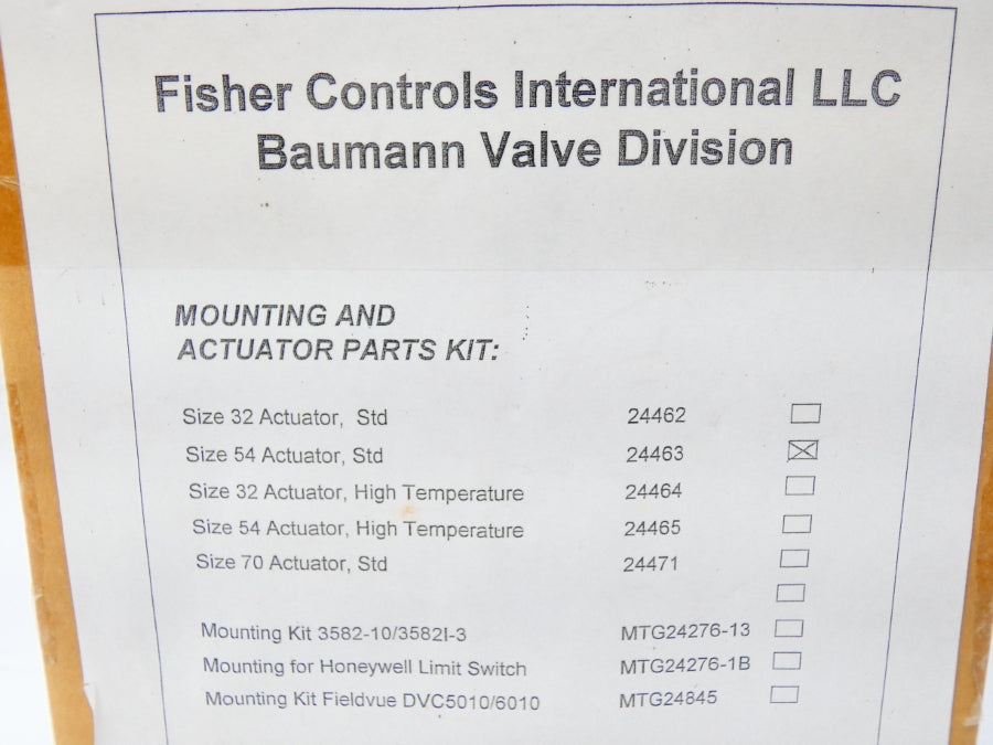 FISHER CONTROLS 24463 NSMP