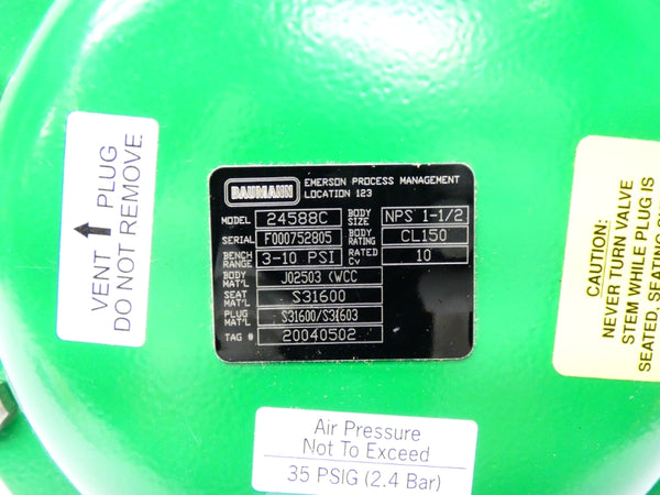 BAUMANN 24588C 3-10PSI 1-1/2" NSNP