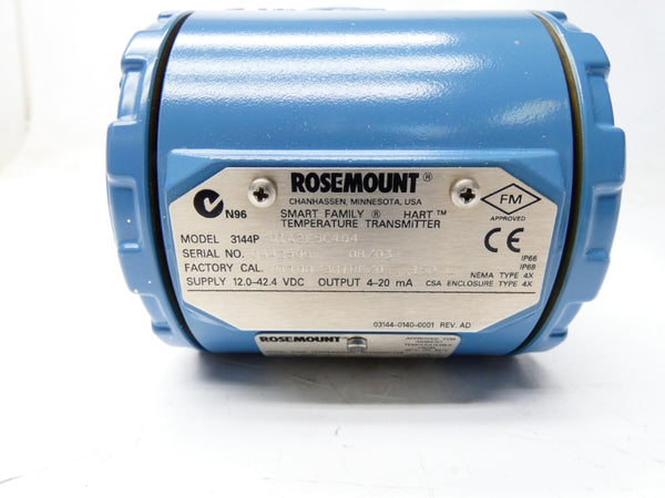 ROSEMOUNT 3144PD1A2E5C4Q4 12-42.4VDC 0-150C NSMP