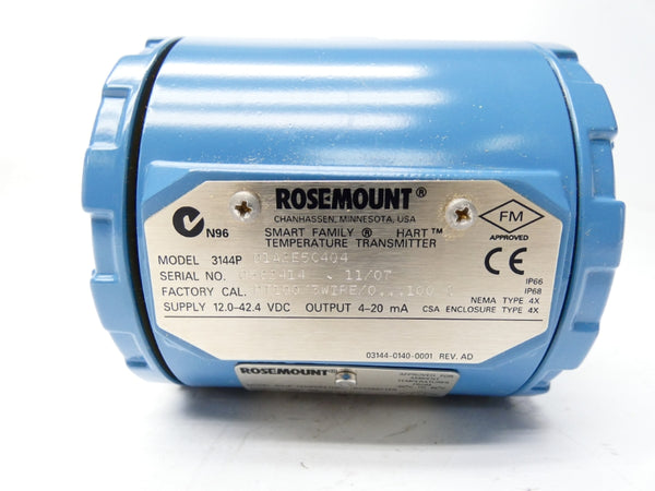 ROSEMOUNT 3144PD1A2E5C4Q4 12-42.4VDC 0-100C NSMP
