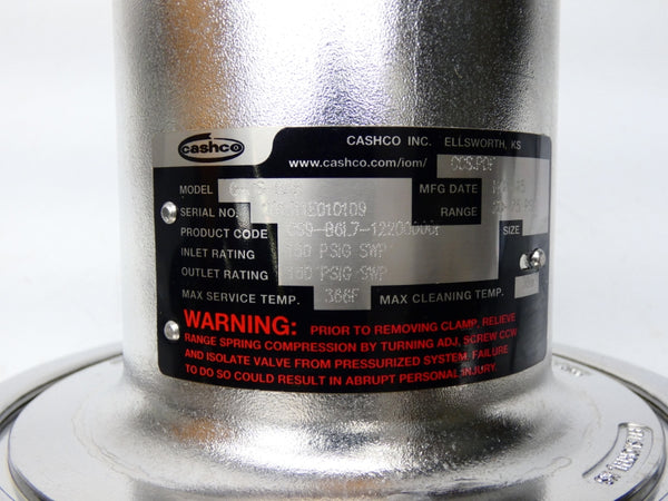 CASHCO C-CS-BAR CS9-B6L7-12200000F 20-75PSI 2" NSMP