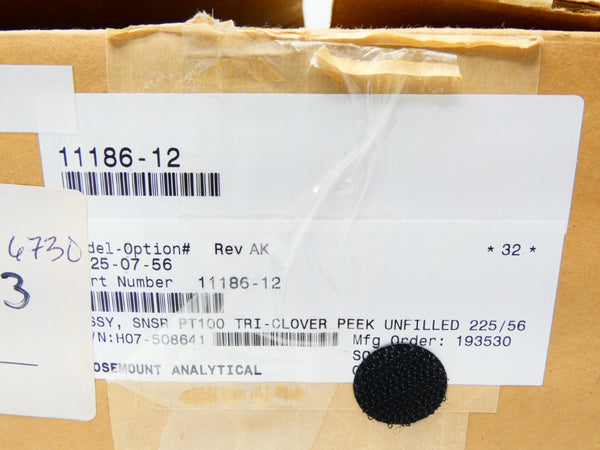 ROSEMOUNT 225-07-56 11186-12 REV. AK 200PSI NSMP