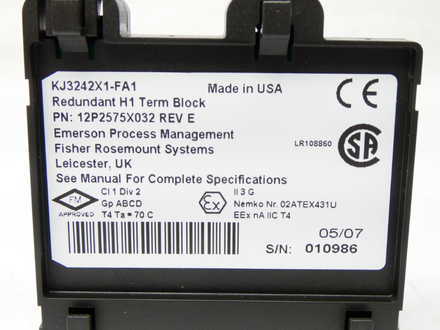 ROSEMOUNT KJ3242X1-FA1 12P2575X032 REV. E NSNP