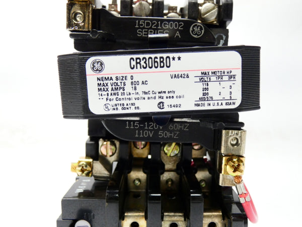 GENERAL ELECTRIC CR306B002 115/120V 18A NSMP