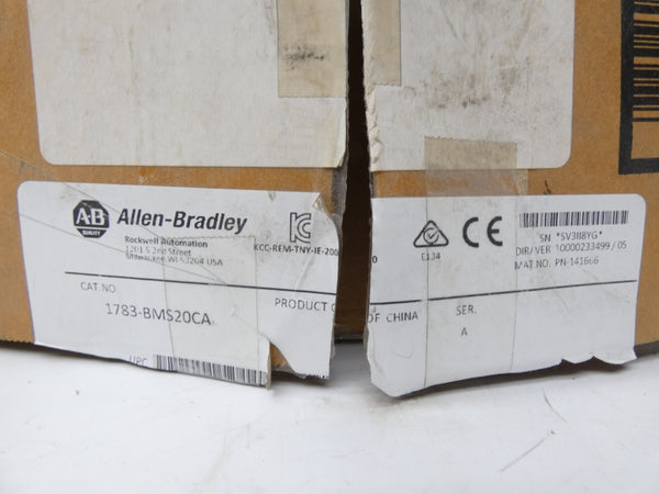 ALLEN BRADLEY 1783-BMS20CA SER. A 12-48VDC 0.5-3.0A NSMP