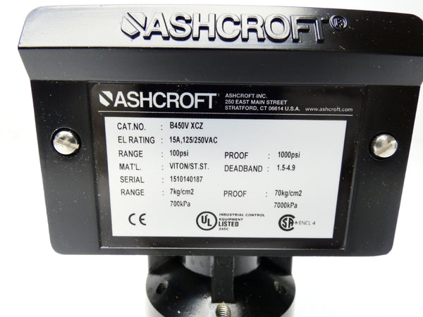 ASHCROFT B450VXCZ 125/250VAC 15A 100PSI NSMP