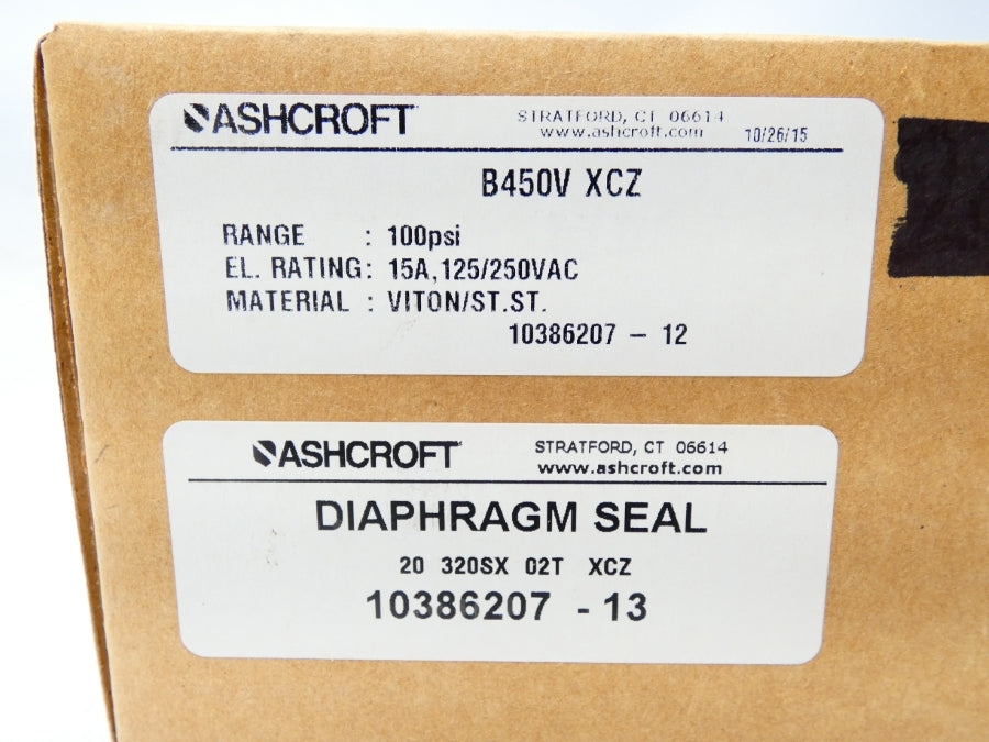 ASHCROFT B450VXCZ 125/250VAC 15A 100PSI NSMP