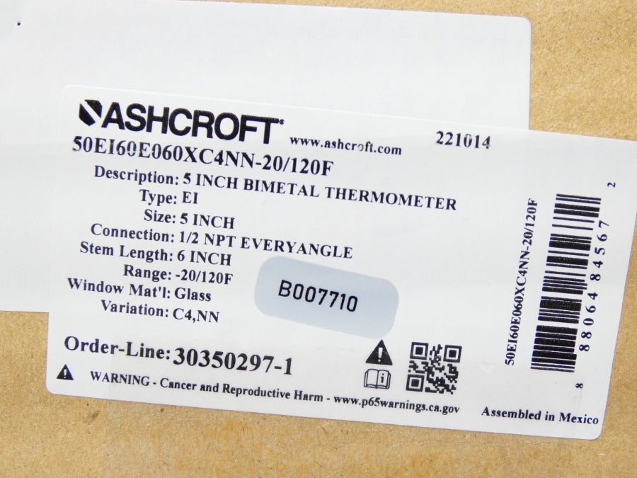 ASHCROFT 50EI60E060XC4NN-20/120F 5" NSMP