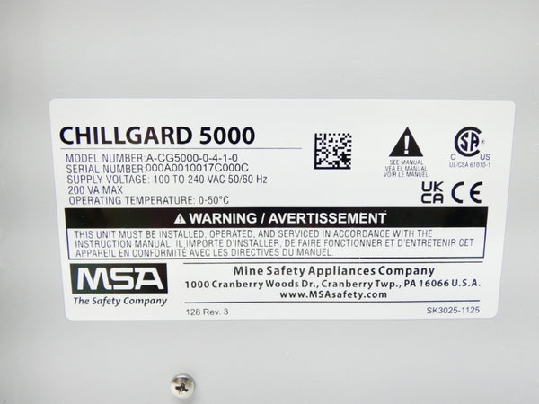MSA CHILLGARD5000 A-CG5000-0-4-1-0 100-240VAC 0-50C NSMP