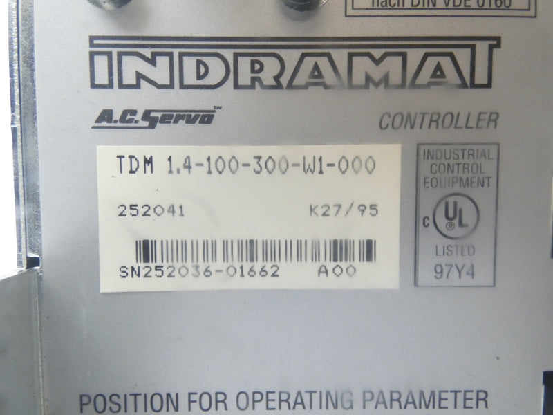 INDRAMAT TDM 1.4-100-300-W1-000 300V 100A UNMP