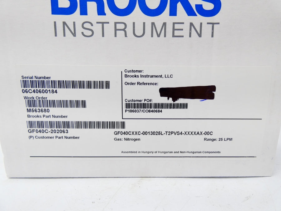 BROOKS INSTRUMENTS GF040CXXC-0013025L-T2PVS4-XXXXAX-00C GF040C VER. 3.24 NSMP