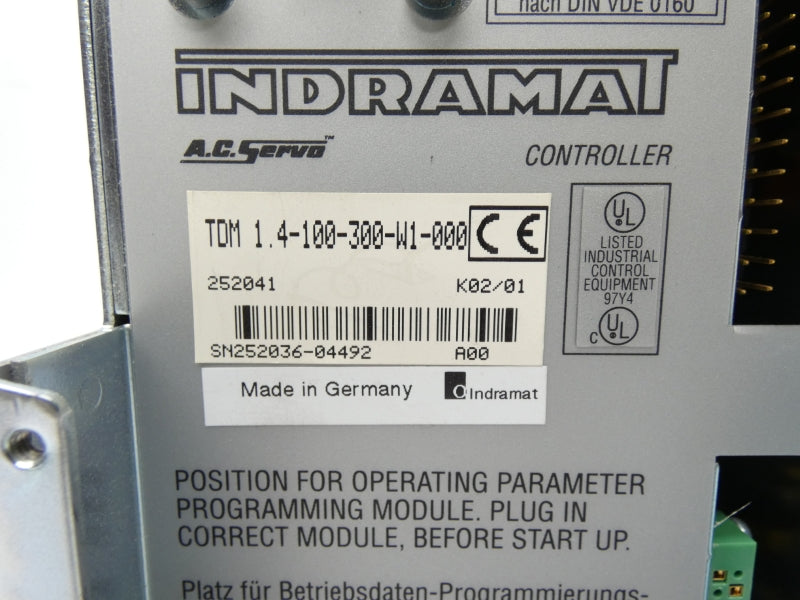 INDRAMAT TDM 1.4-100-300-W1-000 300V 100A (NO COVER) UNMP