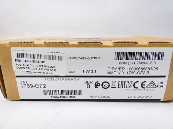 ALLEN BRADLEY 1769-OF2 SER. B F/W 3.1 DATE: 2022 NSFS