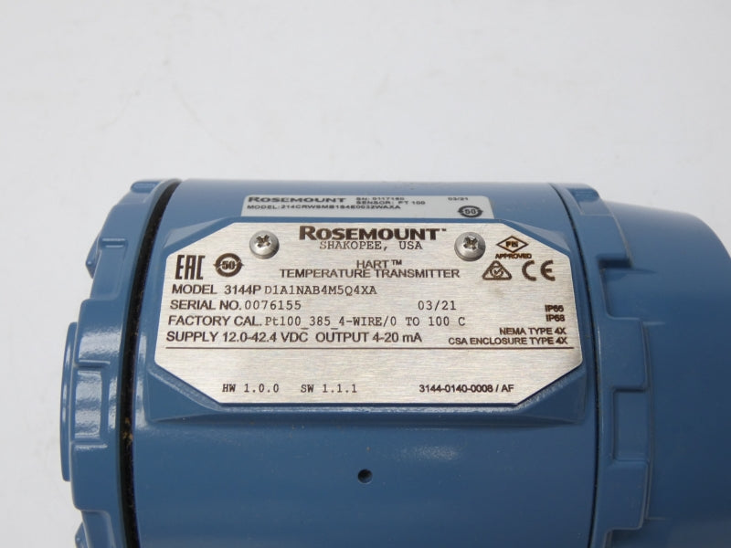 ROSEMOUNT 3114PD1A1NAB4M5Q4X4 12.0-42.4VDC NSMP