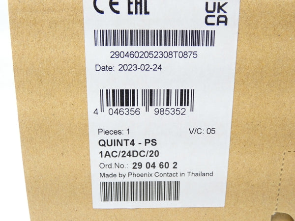 PHOENIX CONTACT QUINT4-PS1AC/24DC/20 2904602 NSFS