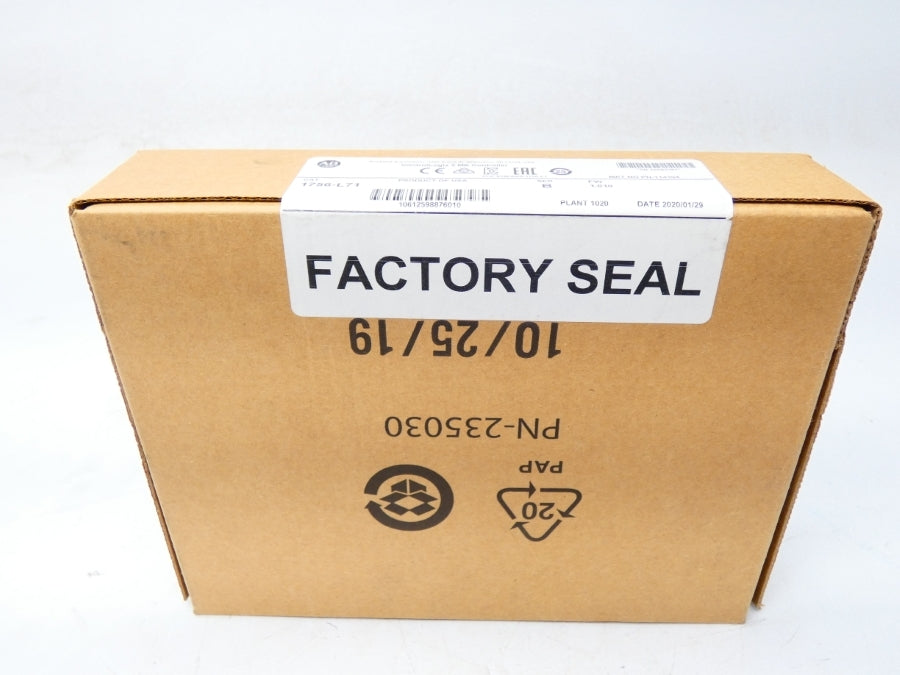 ALLEN BRADLEY 1756-L71 SER. B F/W 1.010 DATE: 2020 NSFS