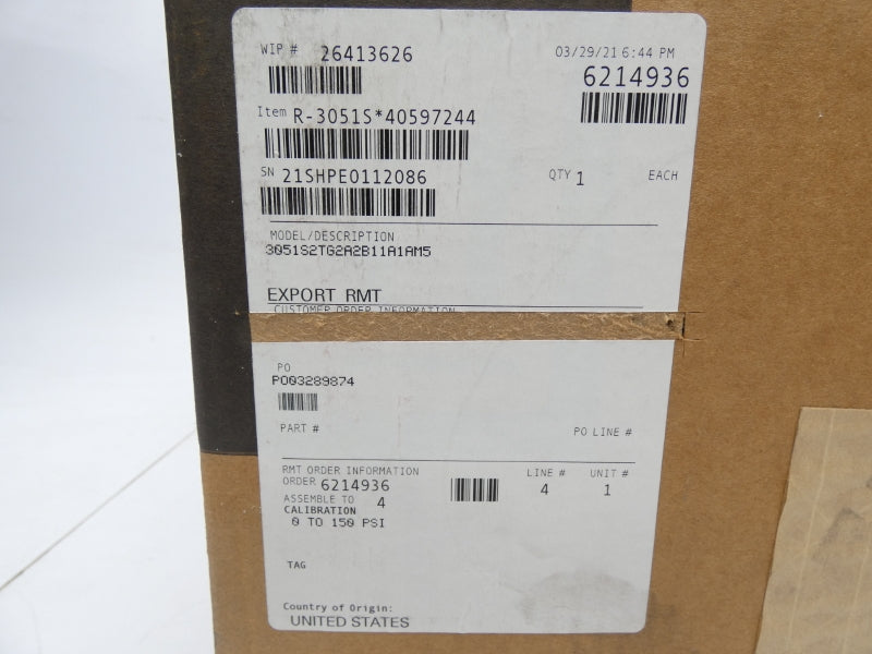 ROSEMOUNT 3051S2TG2A2811A1AM5 10.5-42.4VDC 150PSI NSMP