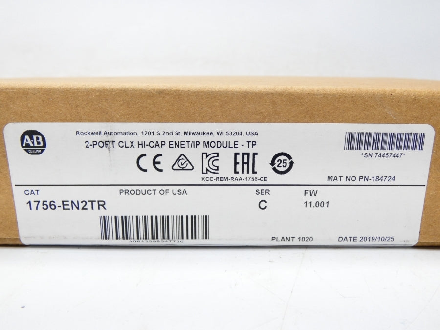 ALLEN BRADLEY 1756-EN2TR SER. C F/W 11.001 DATE: 2016 NSFS