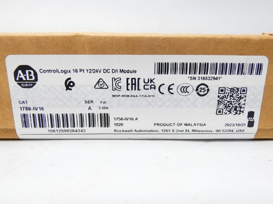 ALLEN BRADLEY 1756-IV16 SER. A F/W 3.004 DATE: 2023 NSFS