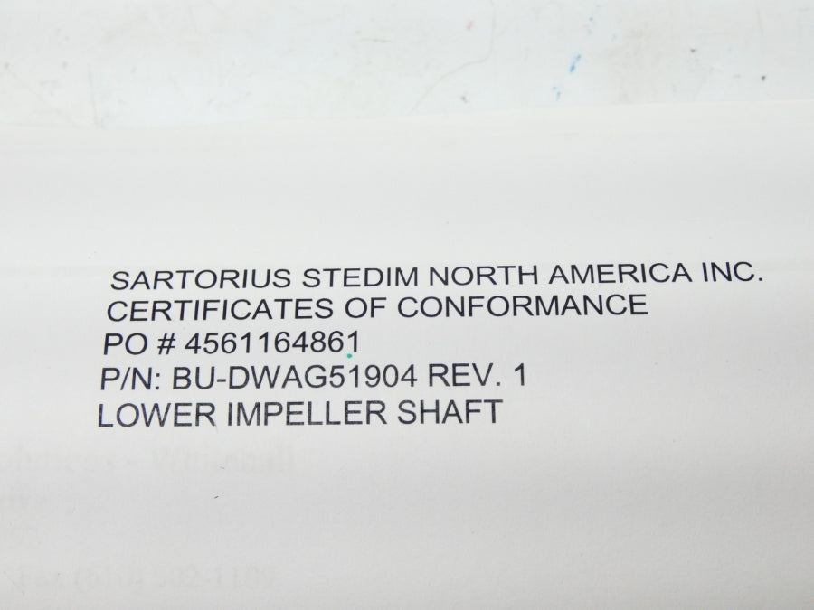 SARTORIUS BU-DWAG51904 REV. A 19" NSNP