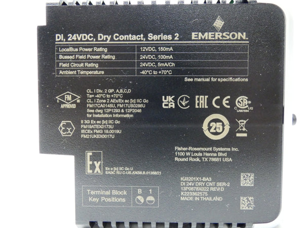 EMERSON KJ3201X1-BA3 13P0878X022 REV. D 24VDC NSNP