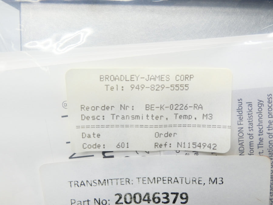 BROADLEY JAMES BE-K-0226-RA NSMP