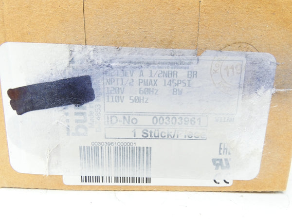 BURKERT 303961 6213EVA1/2NBRBR 120/110V 145PSI NSMP