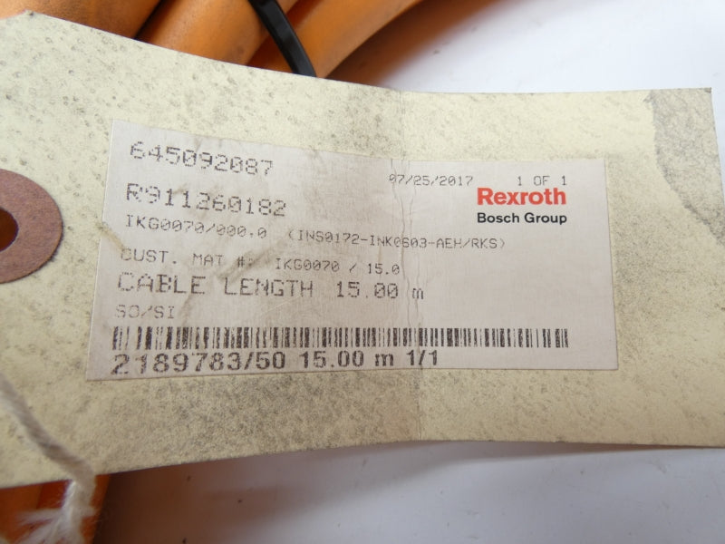 REXROTH IKG0070 R911260182 15M NSNP