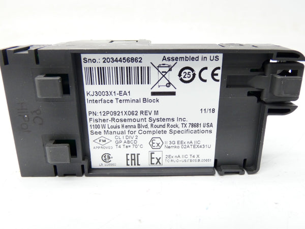 FISHER ROSEMOUNT KJ3003X1-EA1 12P0921X062 REV. M NSNP