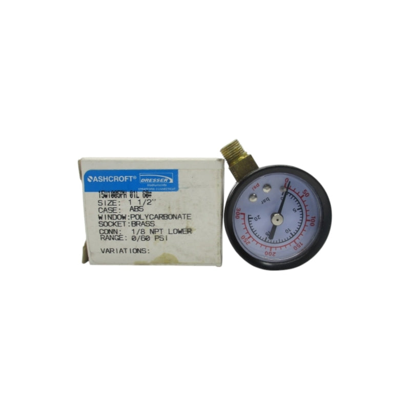 ASHCROF 15W1005PH01L60# 0-60PSI NSMP