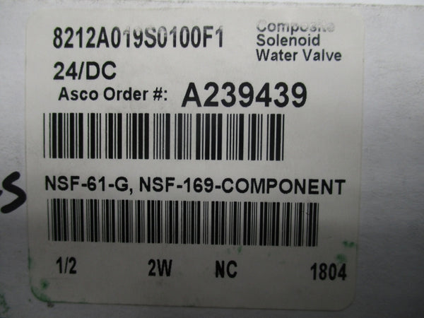 ASCO 8212A019S0100F1 24DC 5-150PSI NSMP